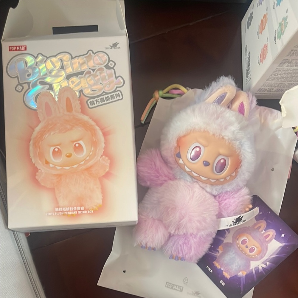 Pop Mart Labubu THE MONSTERS Big into Energy Luck Vinyl plush pendant